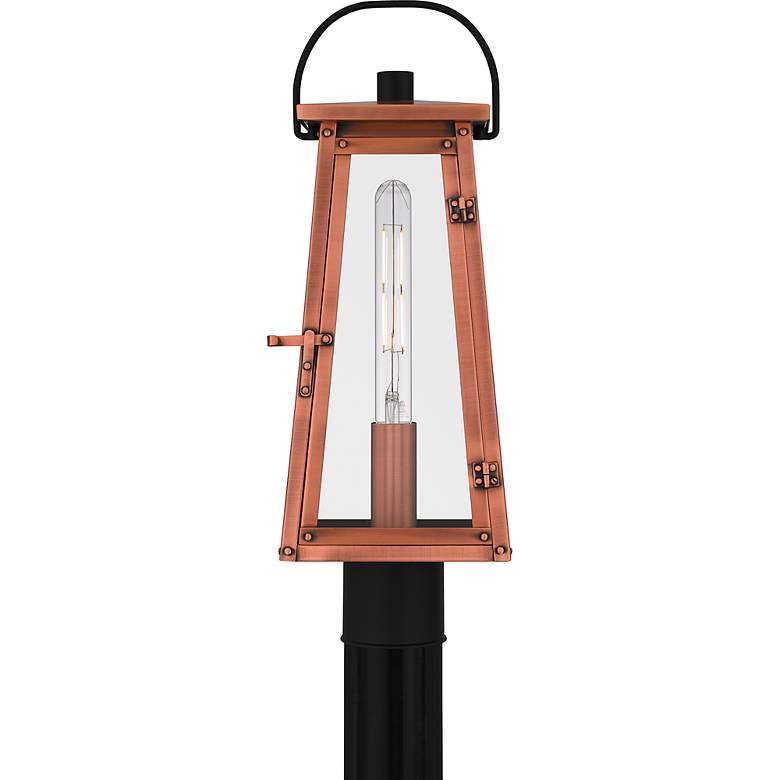 Image 3 Quoizel Carolina 20 1/2" High Aged Copper Outdoor Post Light more views