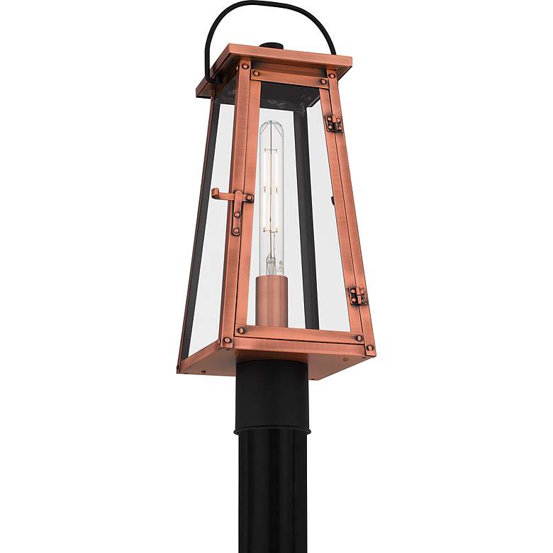 Image 4 Quoizel Carolina 20 1/2" High Aged Copper Outdoor Post Light more views
