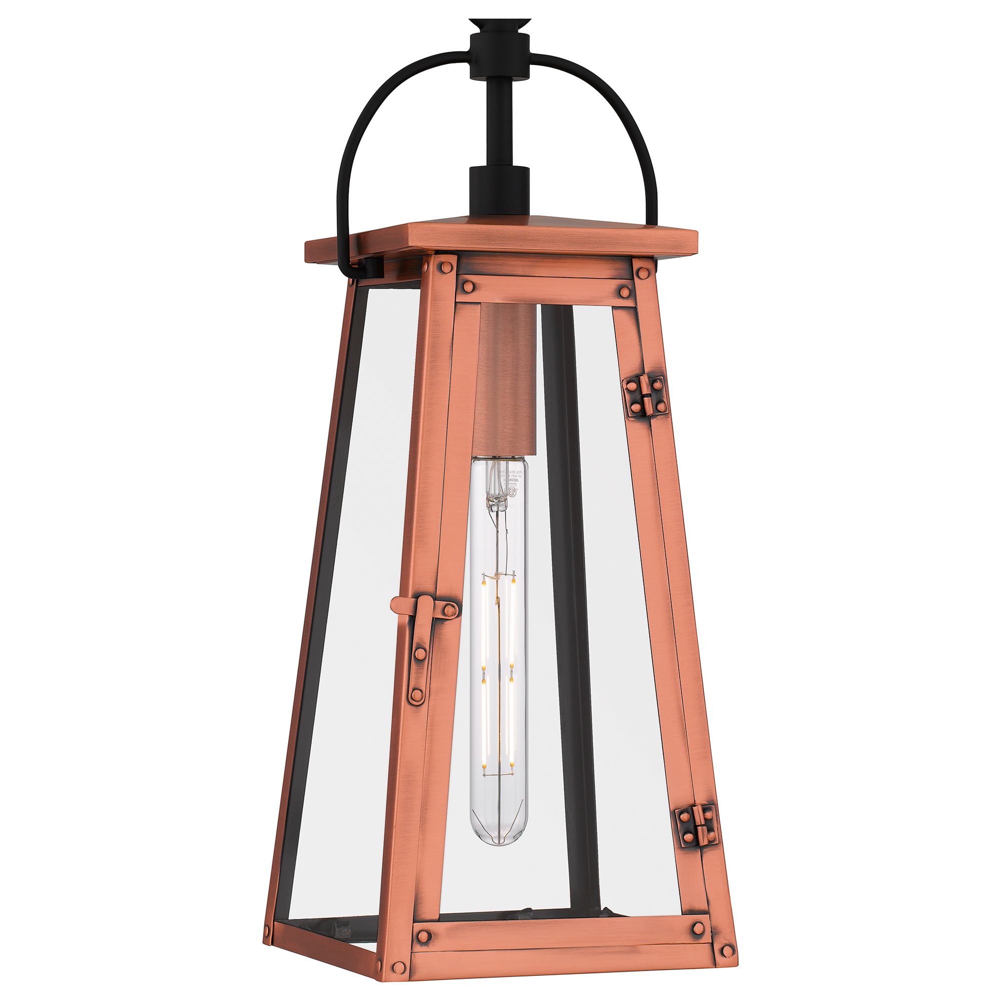 Quoizel Carolina 7" Wide Aged Copper Mini Lantern Pendant