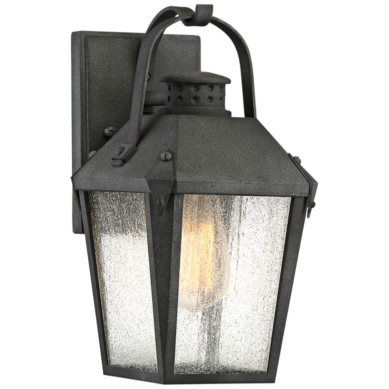 Image 1 Quoizel Carriage 11 1/2"H Mottled Black Outdoor Wall Light