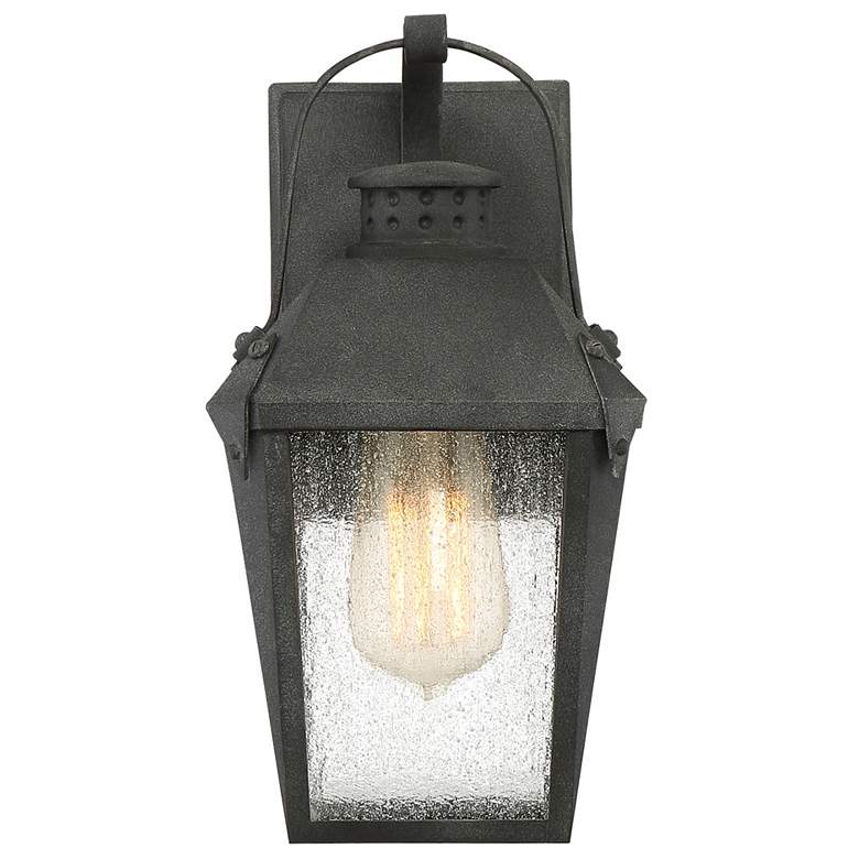 Image 2 Quoizel Carriage 11 1/2 inchH Mottled Black Outdoor Wall Light more views