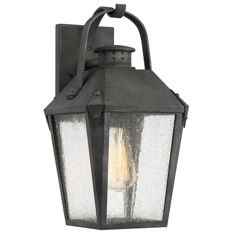 Image 2 Quoizel Carriage 15 inch High Mottled Black Outdoor Wall Light