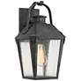 Quoizel Carriage 15" High Mottled Black Outdoor Wall Light
