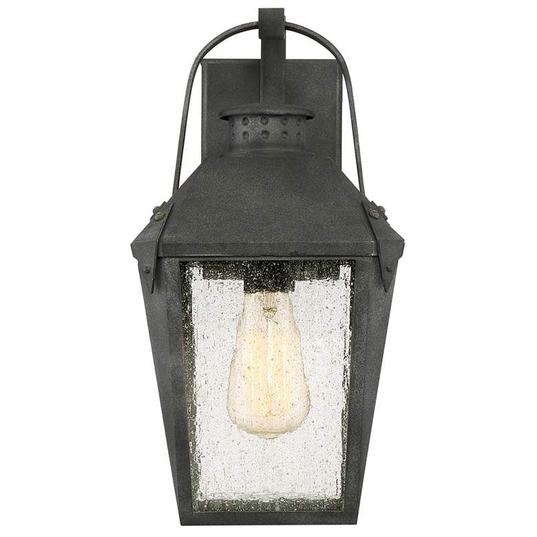 Image 3 Quoizel Carriage 15" High Mottled Black Outdoor Wall Light more views