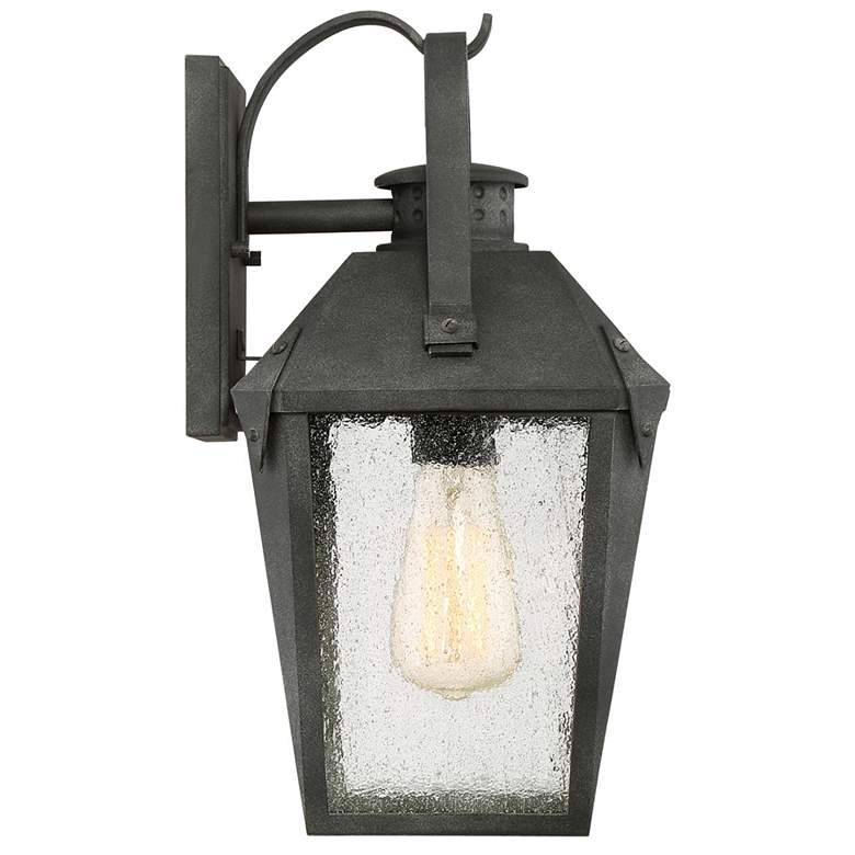 Image 4 Quoizel Carriage 15" High Mottled Black Outdoor Wall Light more views