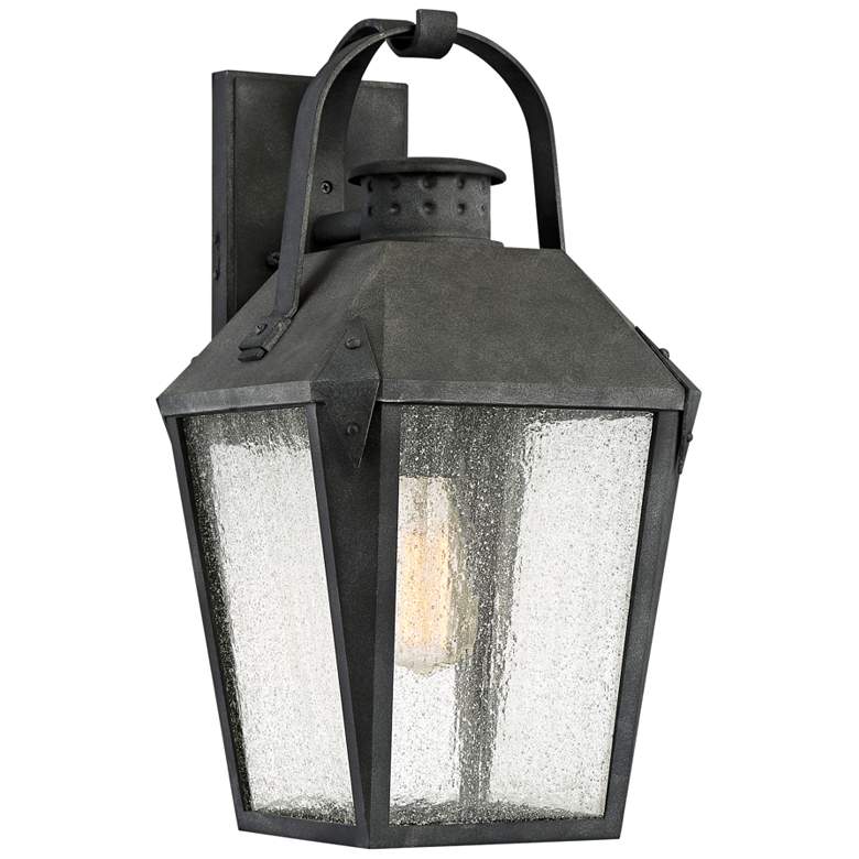 Image 1 Quoizel Carriage 19 inch High Mottled Black Outdoor Wall Light