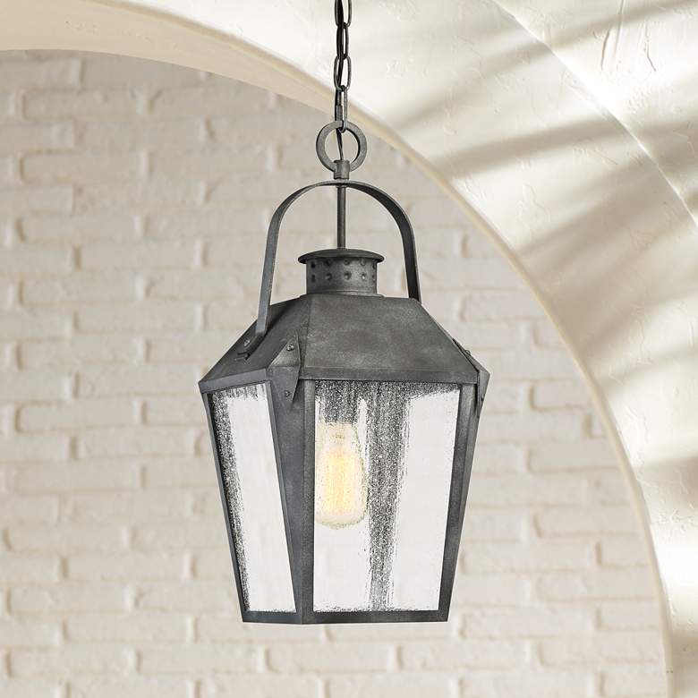Image 1 Quoizel Carriage 21 1/4" High Black Outdoor Hanging Light