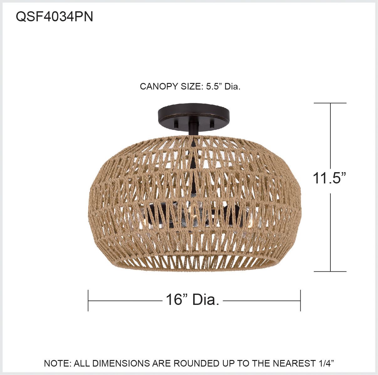 Quoizel Casablanca 16" Wide Bronze Natural Rope 3-Light Ceiling Light in scene