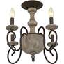 4_Quoizel Castile 18" Wide Rustic Black Ceiling Light more views