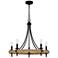 Quoizel Catania 26" Wide Matte Black 5-Light Chandelier