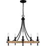 3_Quoizel Catania 26" Wide Matte Black 5-Light Chandelier more views
