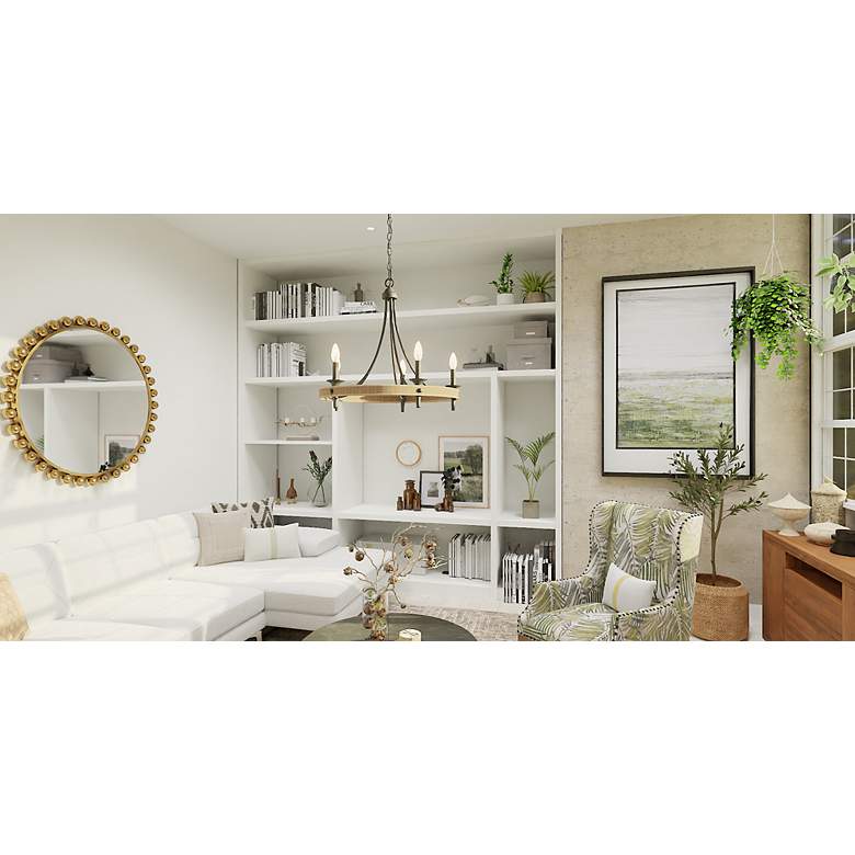 Image 4 Quoizel Catania 26" Wide Matte Black 5-Light Chandelier more views