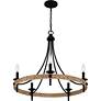 5_Quoizel Catania 26" Wide Matte Black 5-Light Chandelier more views