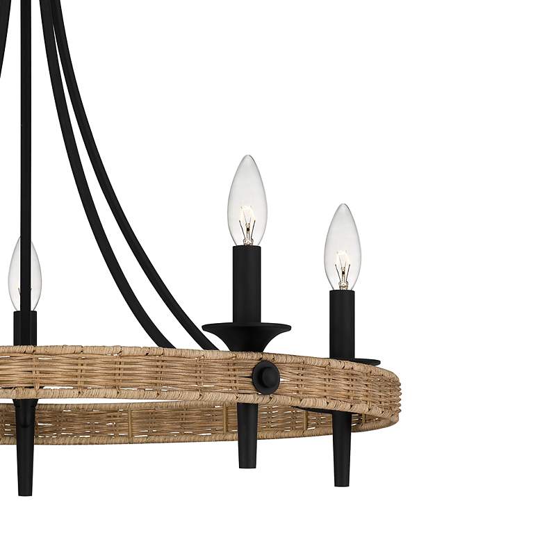 Image 6 Quoizel Catania 26" Wide Matte Black 5-Light Chandelier more views