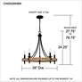 7_Quoizel Catania 26" Wide Matte Black 5-Light Chandelier more views