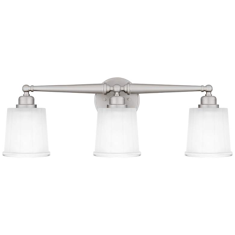 Image 1 Quoizel Cecilia 24" Wide Brushed Nickel 3-Light Bath Light