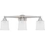 2_Quoizel Cecilia 24" Wide Brushed Nickel 3-Light Bath Light more views