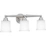 3_Quoizel Cecilia 24" Wide Brushed Nickel 3-Light Bath Light more views