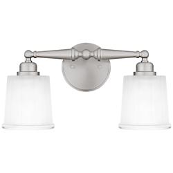 Quoizel Cecilia 8 1/2"H Brushed Nickel 2-Light Wall Sconce