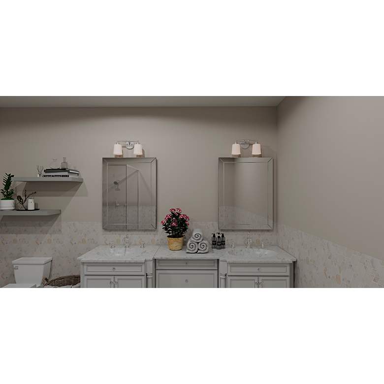 Image 3 Quoizel Cecilia 8 1/2"H Brushed Nickel 2-Light Wall Sconce more views