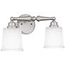 5_Quoizel Cecilia 8 1/2"H Brushed Nickel 2-Light Wall Sconce more views