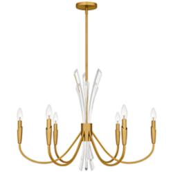 Quoizel Cecily 32" Wide Brushed Gold 6-Light Chandelier