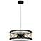 Quoizel Cedar Park 18" Wide Matte Black 4-Light Pendant