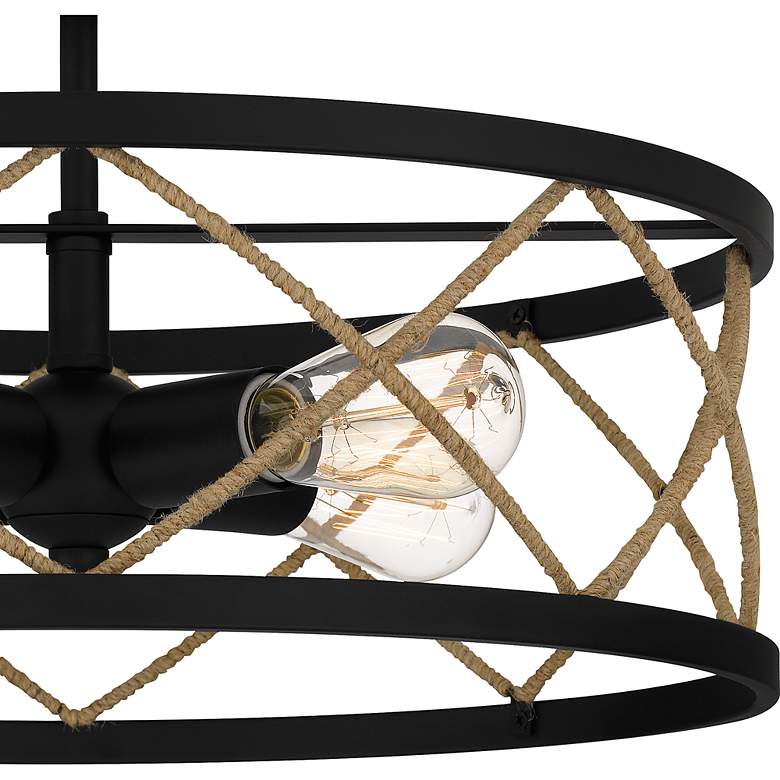 Image 7 Quoizel Cedar Park 18"W Matte Black 4-Light Ceiling Light more views