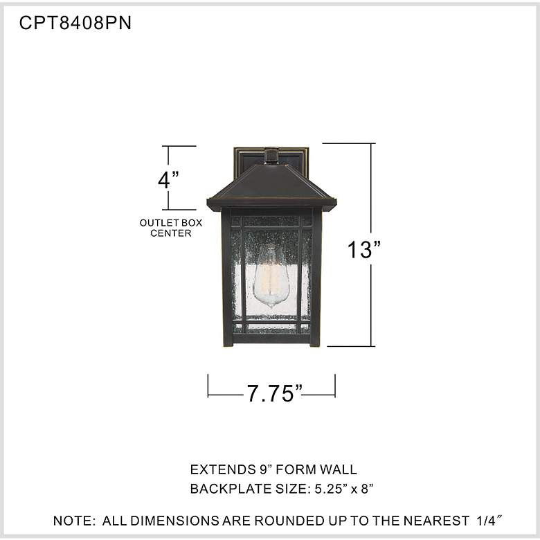 Image 4 Quoizel Cedar Point 13" High Palladian Bronze Outdoor Wall Light more views