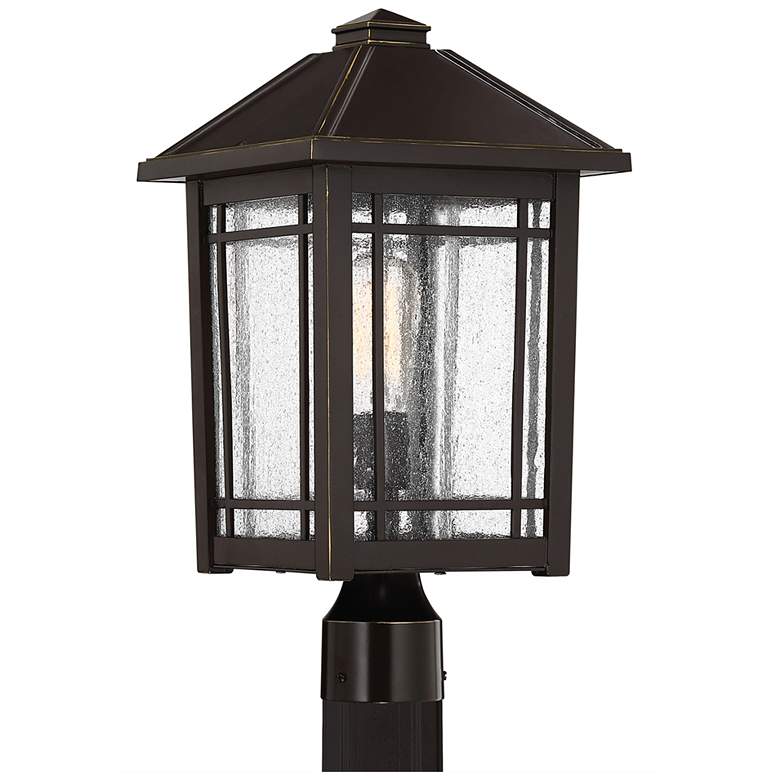 Image 1 Quoizel Cedar Point 18" High Palladian Bronze Outdoor Post Light