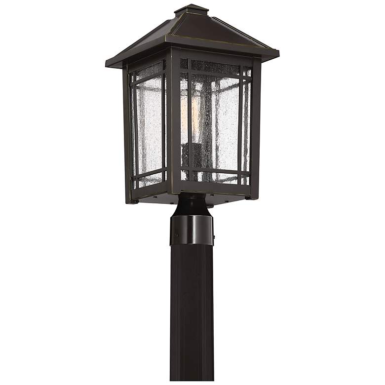 Image 3 Quoizel Cedar Point 18" High Palladian Bronze Outdoor Post Light more views