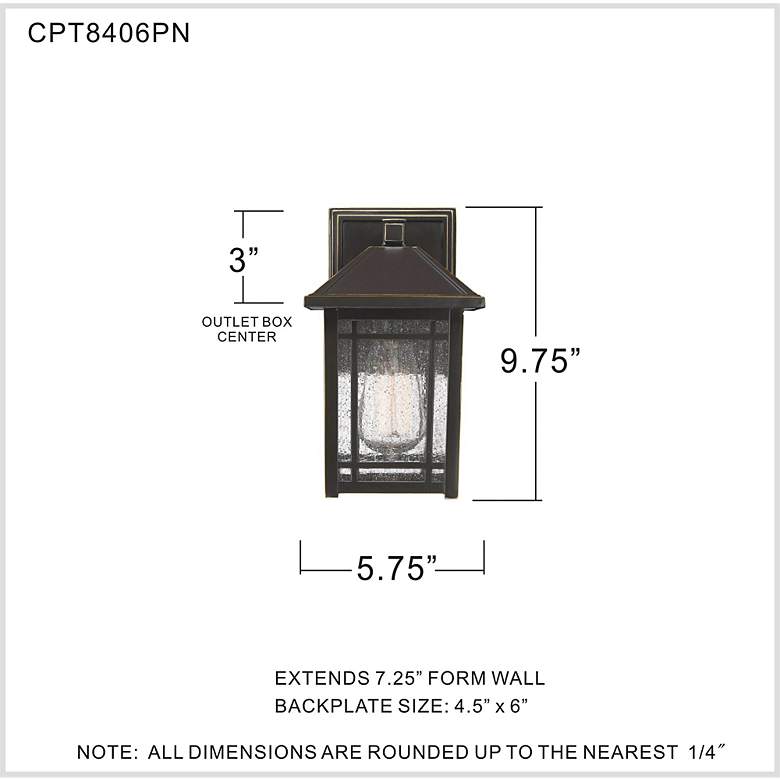 Image 5 Quoizel Cedar Point 9 3/4" High Palladian Bronze Outdoor Wall Light more views