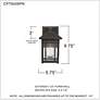 5_Quoizel Cedar Point 9 3/4" High Palladian Bronze Outdoor Wall Light more views