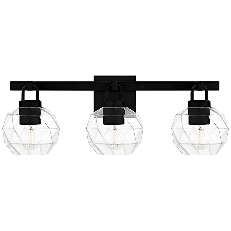 Image 1 Quoizel Celina 24" Wide Matte Black 3-Light Bath Light
