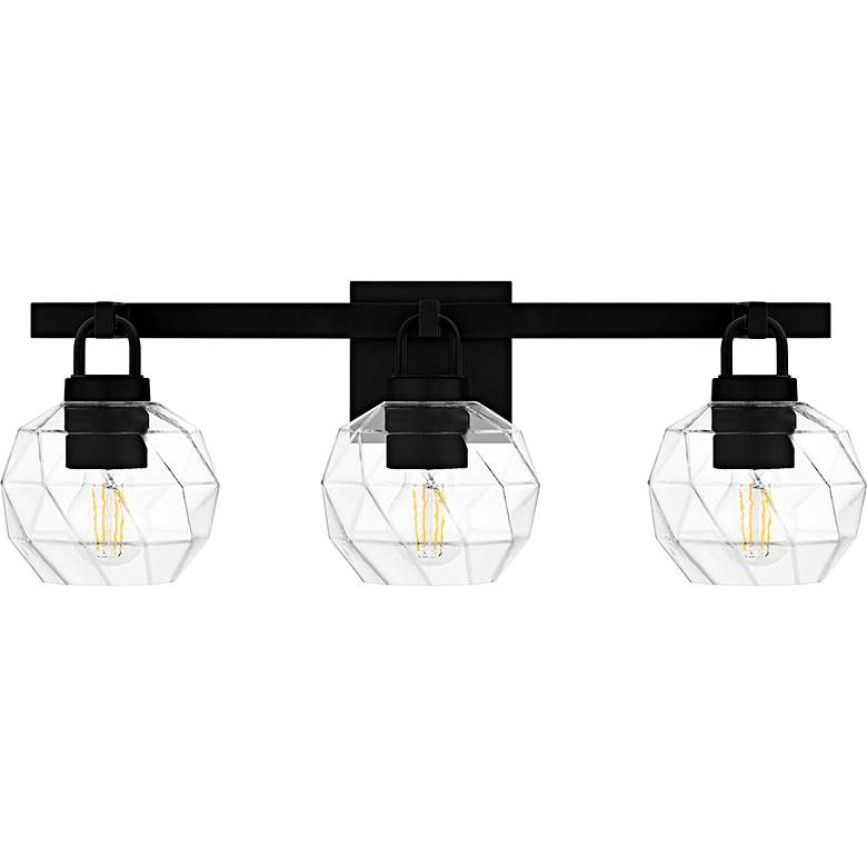 Image 2 Quoizel Celina 24" Wide Matte Black 3-Light Bath Light more views