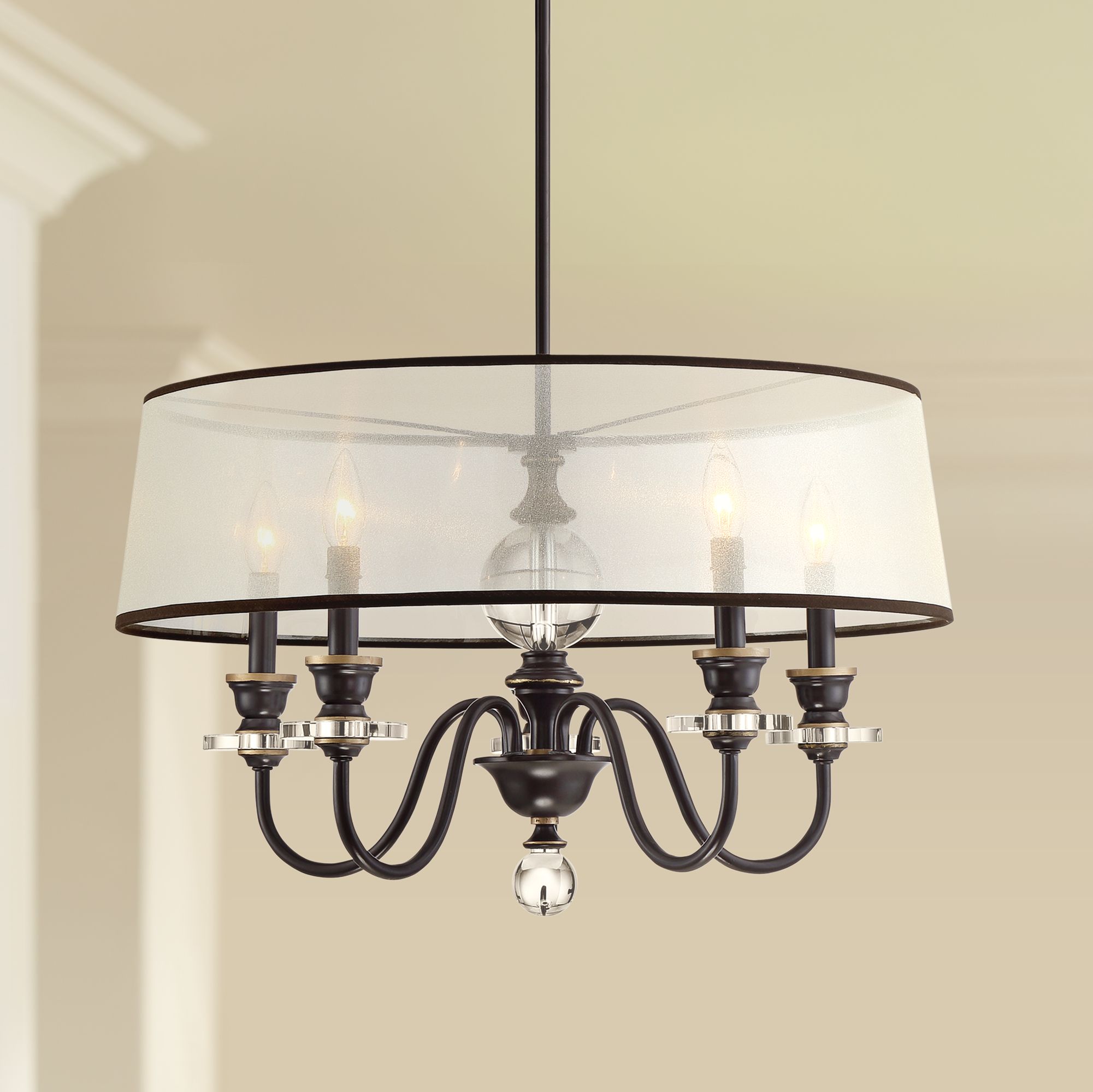 quoizel drum chandelier