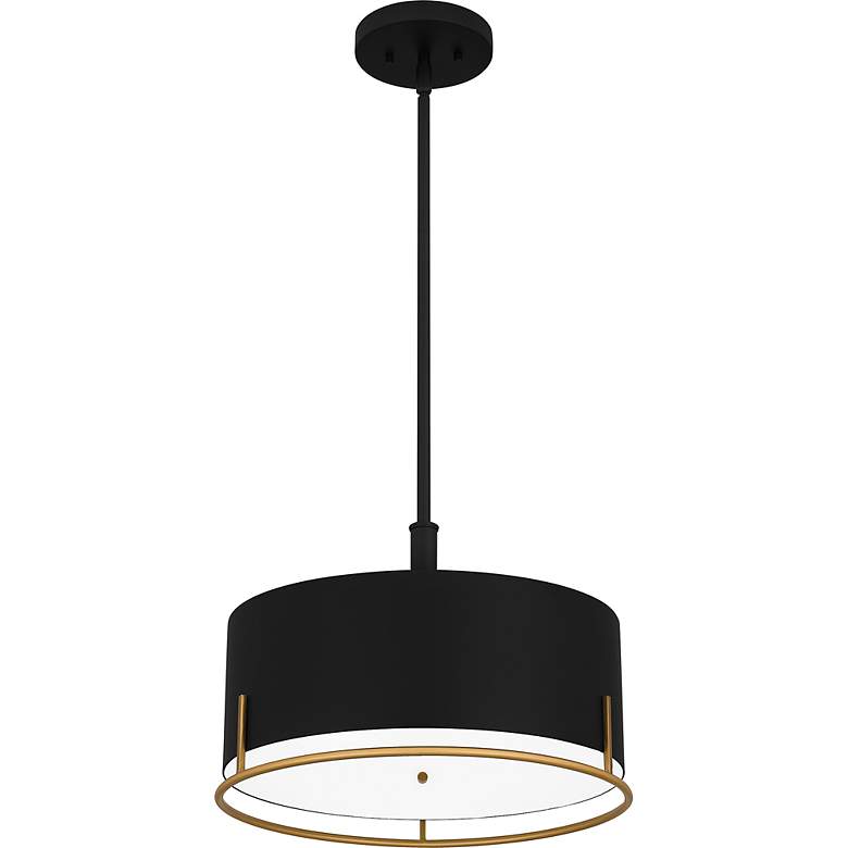 Image 5 Quoizel Chalfont 15" Wide 3-Light Matte Black Modern Pendant more views