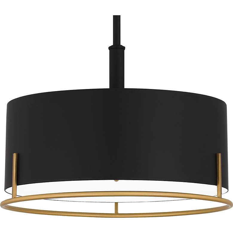 Image 6 Quoizel Chalfont 15" Wide 3-Light Matte Black Modern Pendant more views