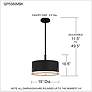 7_Quoizel Chalfont 15" Wide 3-Light Matte Black Modern Pendant more views