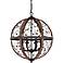 Quoizel Chamber 24" Wide Darkest Bronze Chandelier