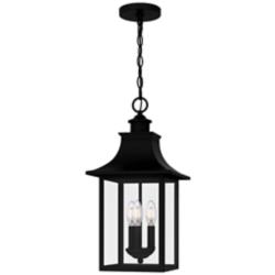 Quoizel Chancellor 10" Wide Mystic Black 3-Light Pendant