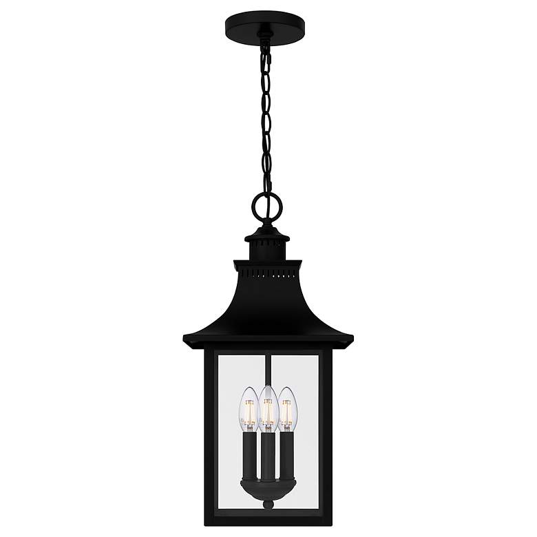 Image 3 Quoizel Chancellor 10" Wide Mystic Black 3-Light Pendant more views