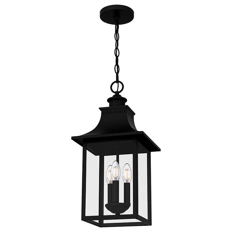 Image 4 Quoizel Chancellor 10" Wide Mystic Black 3-Light Pendant more views
