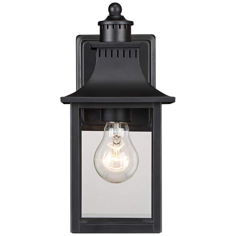 Image 1 Quoizel Chancellor 11 1/4"H Mystic Black Outdoor Wall Light