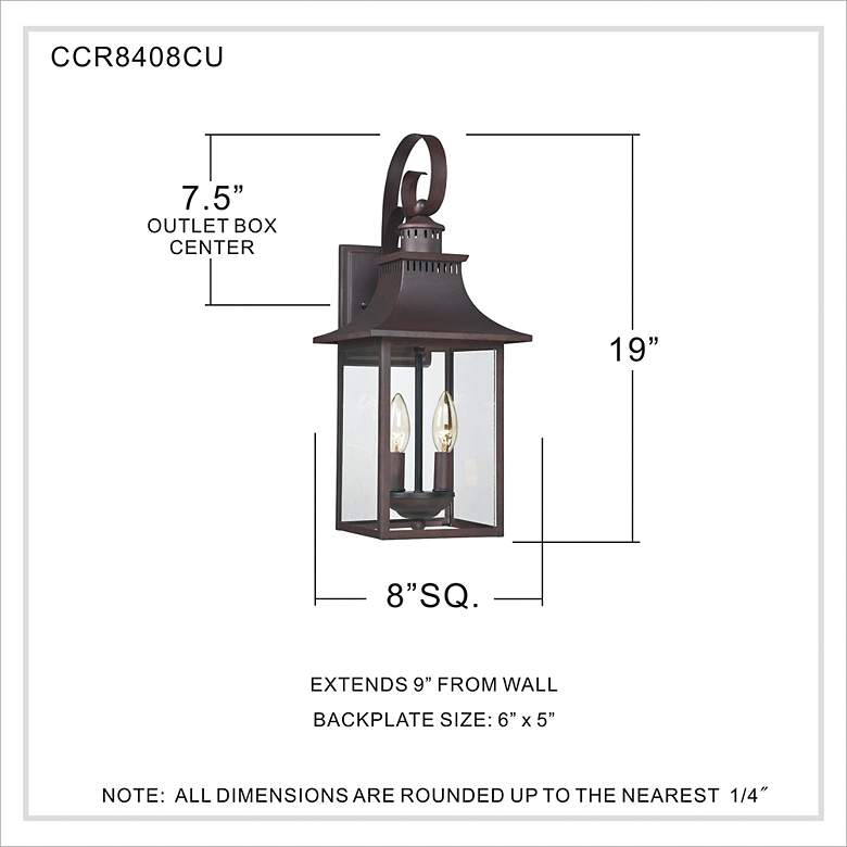 Image 6 Quoizel Chancellor 19" High Copper Bronze Outdoor Lantern Wall Light more views