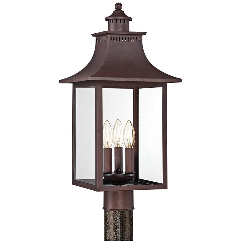 Image 1 Quoizel Chancellor 22 inch High Copper Bronze Outdoor Post light