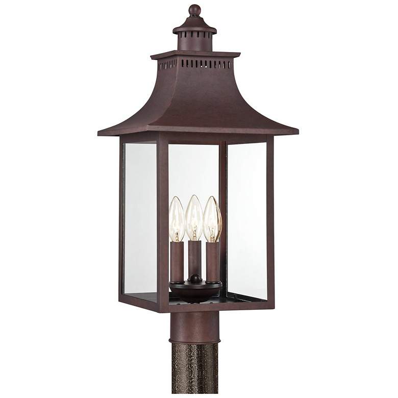 Image 1 Quoizel Chancellor 22 inch High Copper Bronze Outdoor Post light