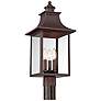 Thumbnail2 of Quoizel Chancellor 22" High Copper Bronze Outdoor Post light more views
