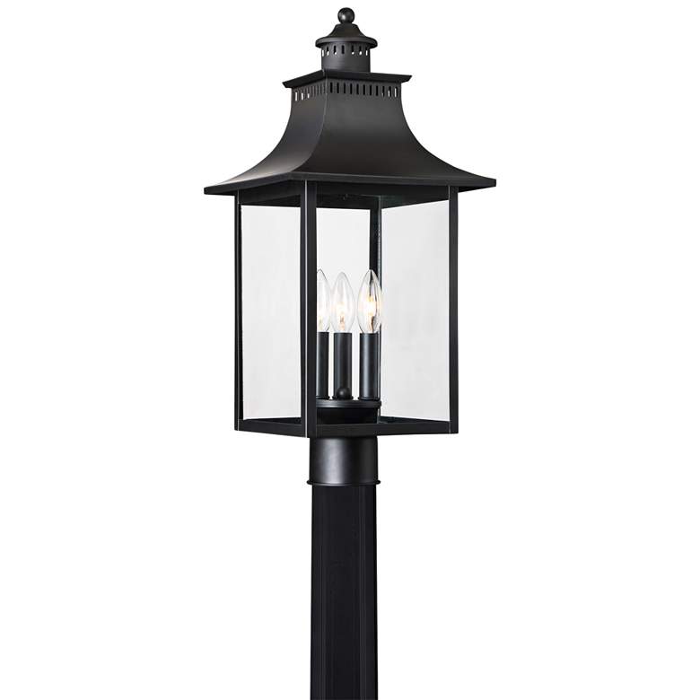 Image 2 Quoizel Chancellor 22" High Mystic Black Outdoor Post light