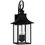 Quoizel Chancellor 28" High Mystic Black Outdoor Wall Light in scene